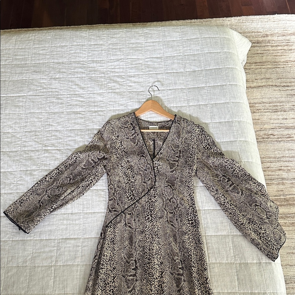 By Malene Birger Isetta Snake Print Maxi Dress Snake Jacquard Womens Size 4